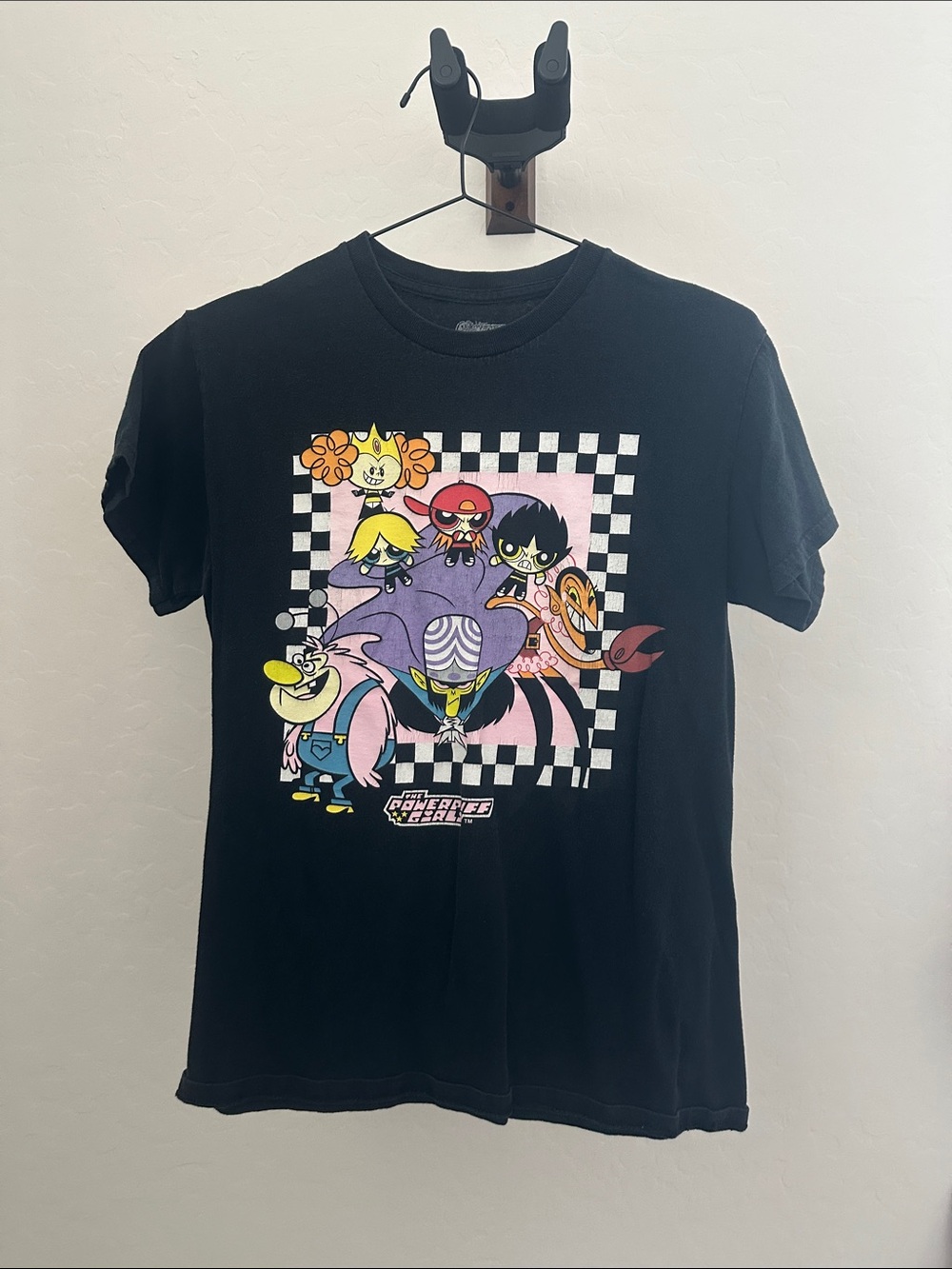 Cartoon Network Black Short-Sleeve Tee with Colorful Character Graphic